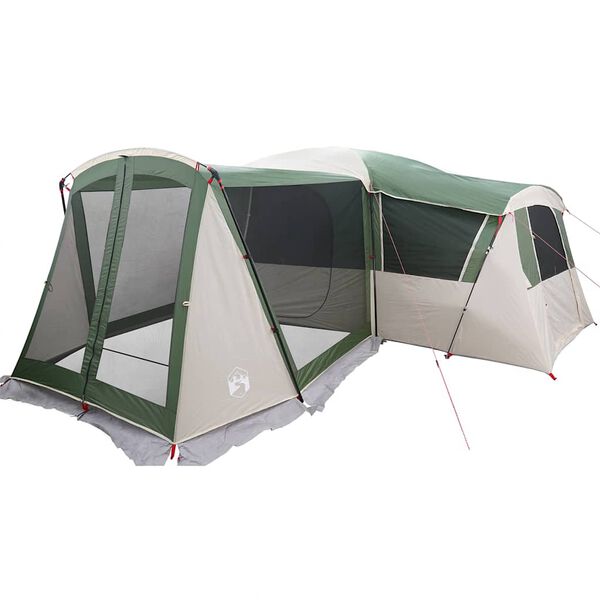 vidaXL Family Tent with Roof Green and White 745 x 700 x 217 cm