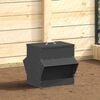 vidaXL Chicken Feeder Black 40.5 x 45 x 41 cm Cold-Rolled Steel