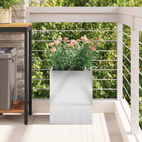vidaXL Garden Planter Stainless Steel 32 x 32 x 40 cm Stainless Steel