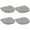vidaXL 4-Piece Seat Cushions 4 pcs 100% Polyester Grey 40 x 40 x 5 cm