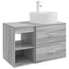 vidaXL Bathroom Furniture Set 2 pcs Grey Sonoma Engineered Wood