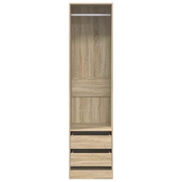 vidaXL Wardrobe with Drawers Sonoma Oak 50x50x200 cm Engineered Wood