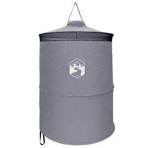 vidaXL Pop-up Toilet Tent with Hanging Rope Grey and Orange