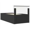 vidaXL Bed Frame with Headboard Black 120 x 200 cm Engineered Wood