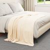 vidaXL Throw Blanket Cream 170 x 130 cm Fleece