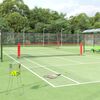 vidaXL Tennis Net Black and Red 500x100x87 cm Polyester
