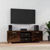 vidaXL TV Cabinet Smoked Oak 120x40.5x35 cm Engineered Wood