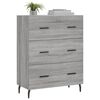 vidaXL Sideboard Grey Sonoma 69.5x34x90 cm Engineered Wood