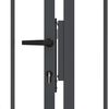 vidaXL Fence Gate with Spear Top with Lock Grey 305 x 175 cm Steel