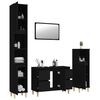 vidaXL 4 Piece Bathroom Furniture Set Black Engineered Wood