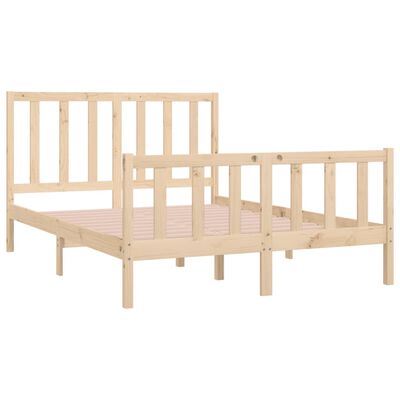 vidaXL Bed Frame Solid Wood 120x190 cm Small Double