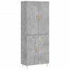 vidaXL Highboard Concrete Grey 69.5x34x180 cm Engineered Wood