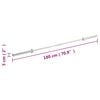 vidaXL Olympic Barbell 180 cm Steel