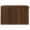 vidaXL Wall-mounted Bedside Cabinet Brown Oak 34x30x20 cm