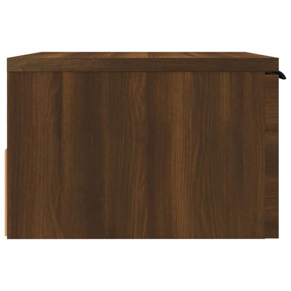 vidaXL Wall-mounted Bedside Cabinet Brown Oak 34x30x20 cm