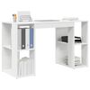 vidaXL Desk with Storage White 130 x 50.5 x 75 cm Engineered Wood