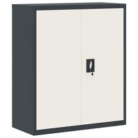vidaXL File Cabinet Anthracite and White 90x40x105 cm Steel