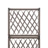 vidaXL Trellis Raised Bed with 1 Pot 30x30x107 cm Poly Rattan Brown