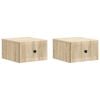 vidaXL Wall-Mounted Bedside Cabinet 2 pcs Sonoma Oak 33 x 34.5 x 20 cm