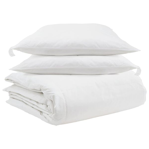 vidaXL Duvet Set with Pillow 3 pcs White Down Feather