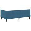 vidaXL Corner Bed Frame with Headboard Blue 90 cm x 190 cm Velvet
