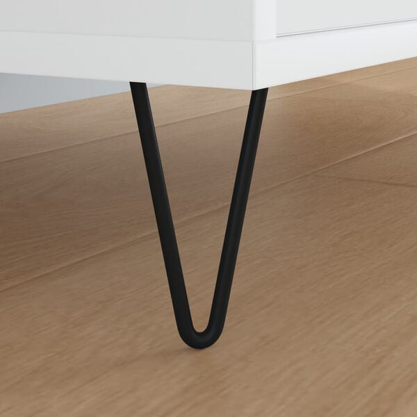 vidaXL Furniture Foot 2 pcs Black 54.1 x 54.1 x 100 mm Iron