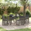 vidaXL Garden Dining Set 5 pcs Grey Poly Rattan