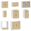 vidaXL 8 Piece Kitchen Cabinet Set Porto Sonoma Oak Engineered Wood