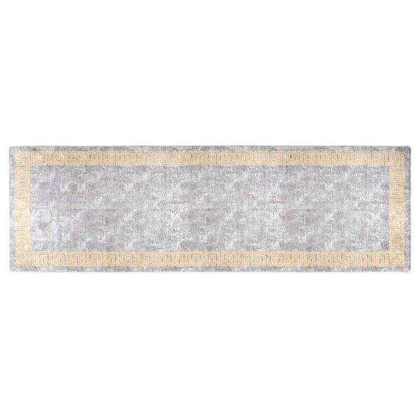 vidaXL Rug Washable 80x300 cm Grey Anti Slip