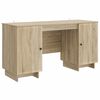 vidaXL Desk Sonoma Oak Engineered Wood 142.5 x 50 x 75 cm