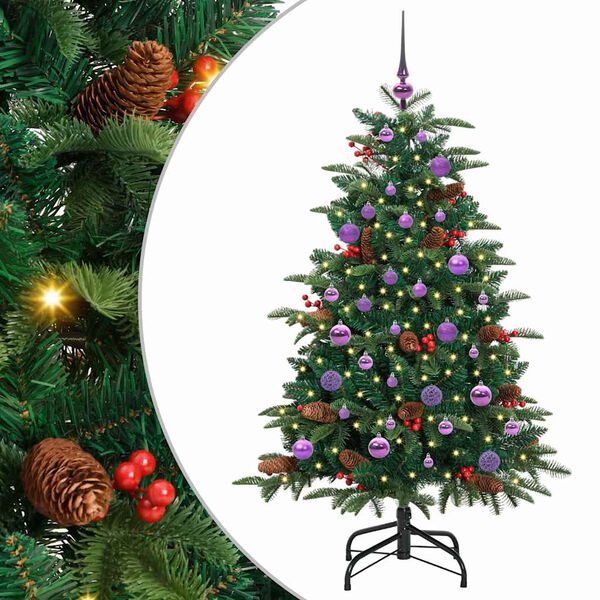 vidaXL Artificial Christmas Tree with 150 LEDs with Stand Green 150 cm
