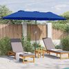 vidaXL Garden Parasol Azurblau 370 x 197 x 239 cm