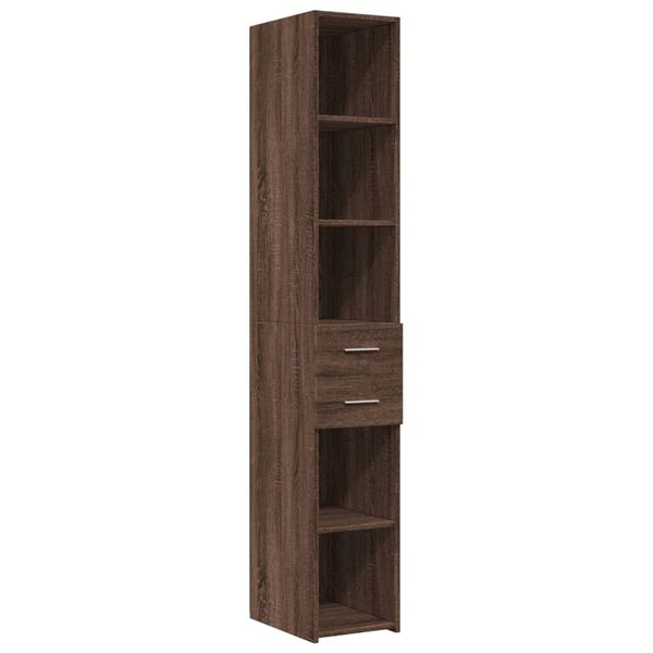 vidaXL Highboard Brown Oak 30x42.5x185 cm Engineered Wood
