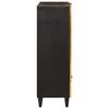 vidaXL Side Cabinet Black and Gold 60 x 33.5 x 100 cm Solid mango wood