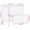 vidaXL Bedside Cabinet Brown 40 x 33 x 46 cm Solid Mango Wood