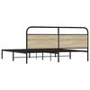 vidaXL Metal Bed Frame without Mattress Sonoma Oak 183x213 cm