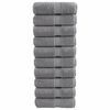 vidaXL Premium Guest Towels "SOLUND" 10 pcs Grey 30x50 cm 600 gsm