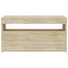 vidaXL TV Cabinet with LED Lights Sonoma Oak 75x35x40 cm