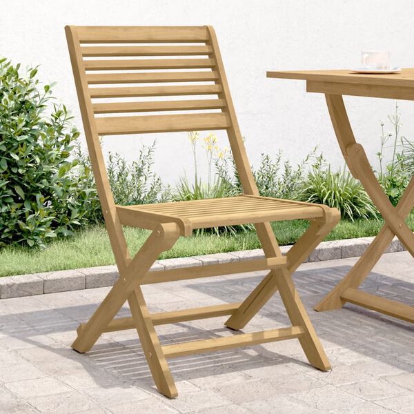vidaXL Folding Garden Chairs 2 pcs 48.5x61.5x87 cm Solid Wood Acacia
