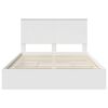 vidaXL Storage Bed with Headboard White 140 x 190 cm Engineered Wood