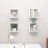 vidaXL Wall Cube Shelves 4 pcs High Gloss White 30x15x30 cm