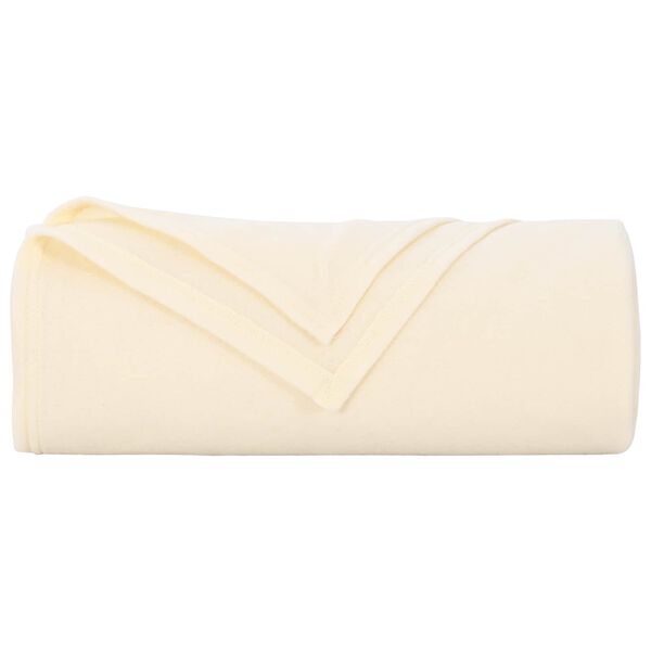 vidaXL Throw Blanket Cream 350 x 270 cm Fleece