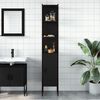 vidaXL Bathroom Cabinet Black 33x33x185.5 cm Engineered Wood