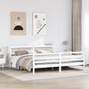 vidaXL Bed Frame without Mattress White 200x200 cm Solid Wood Pine