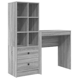 vidaXL Desk Grey Sonoma 115.5 x 40 x 127 cm 2 pcs