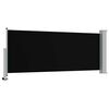 vidaXL Patio Retractable Side Awning 100 x 300 cm Black