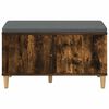 vidaXL Hall Bench with Cushion with Storage Smoked Oak 80 x 38 x 46 cm