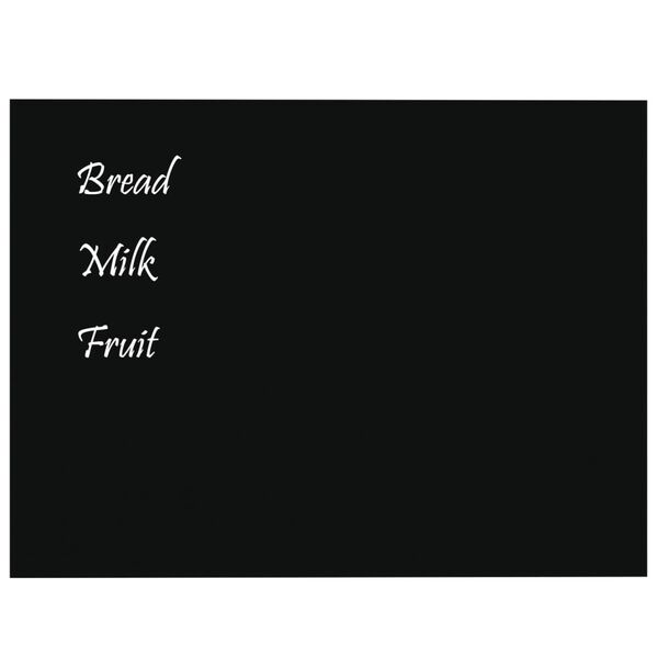 vidaXL Wall-mounted Magnetic Board Black 80x60 cm&nbsp;Tempered Glass