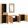 vidaXL Bathroom Furniture Set with Drawer 4 pcs Brown Engineered Wood