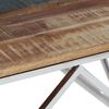 vidaXL Coffee Table Silver Stainless Steel and Solid Reclaimed Wood